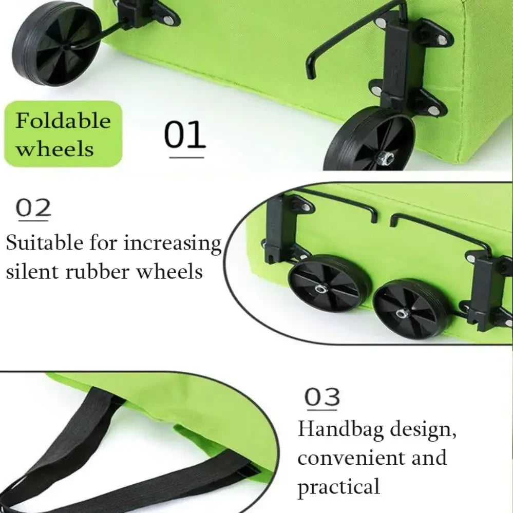 Foldable Wheeled Shopping Cart