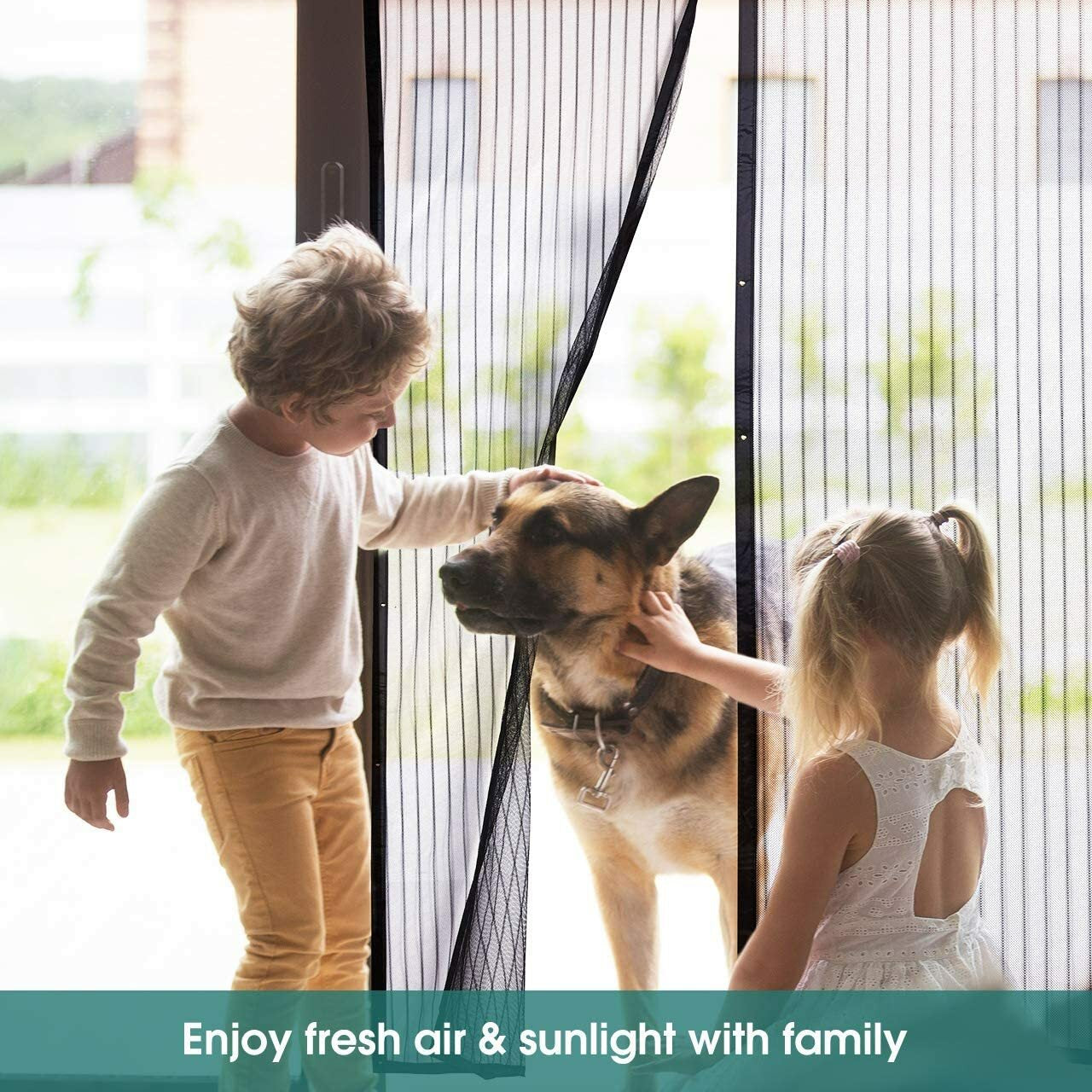 Magnetic Screen Door Mesh Hands-Free Net Mosquito Fly Insect Bug Curtain Closer