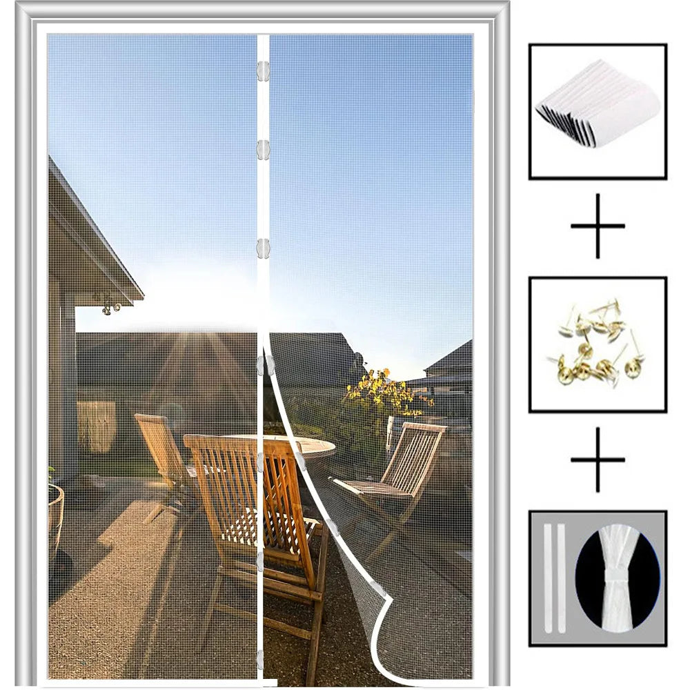 Magnetic Door Curtain Automatic Mosquito Closing Door Screen Net anti Bug Fly Insect Partition Curtain Mesh Summer Indoor Tools