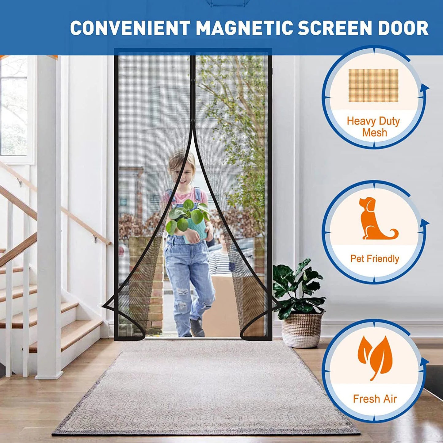 Magnetic Door Curtain Automatic Mosquito Closing Door Screen Net anti Bug Fly Insect Partition Curtain Mesh Summer Indoor Tools