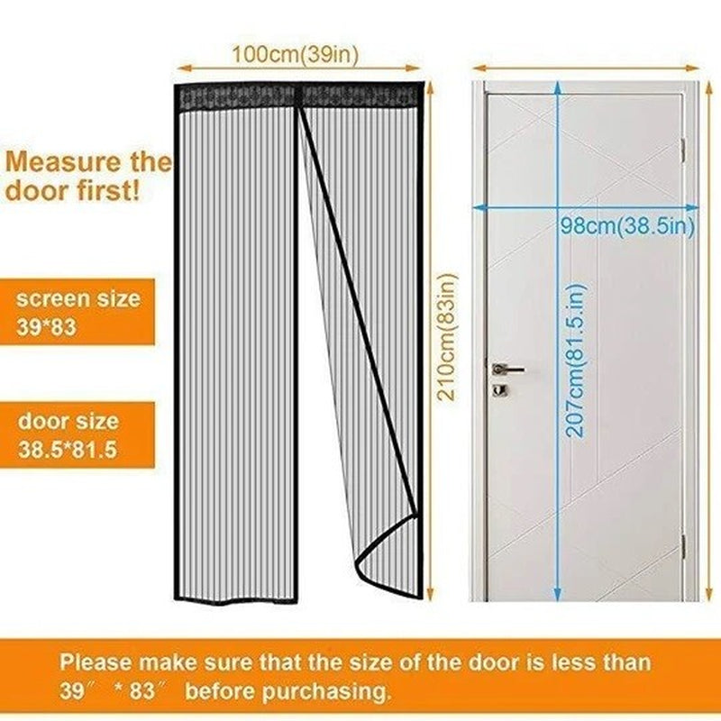 Magnetic Screen Door Mesh Hands-Free Net Mosquito Fly Insect Bug Curtain Closer